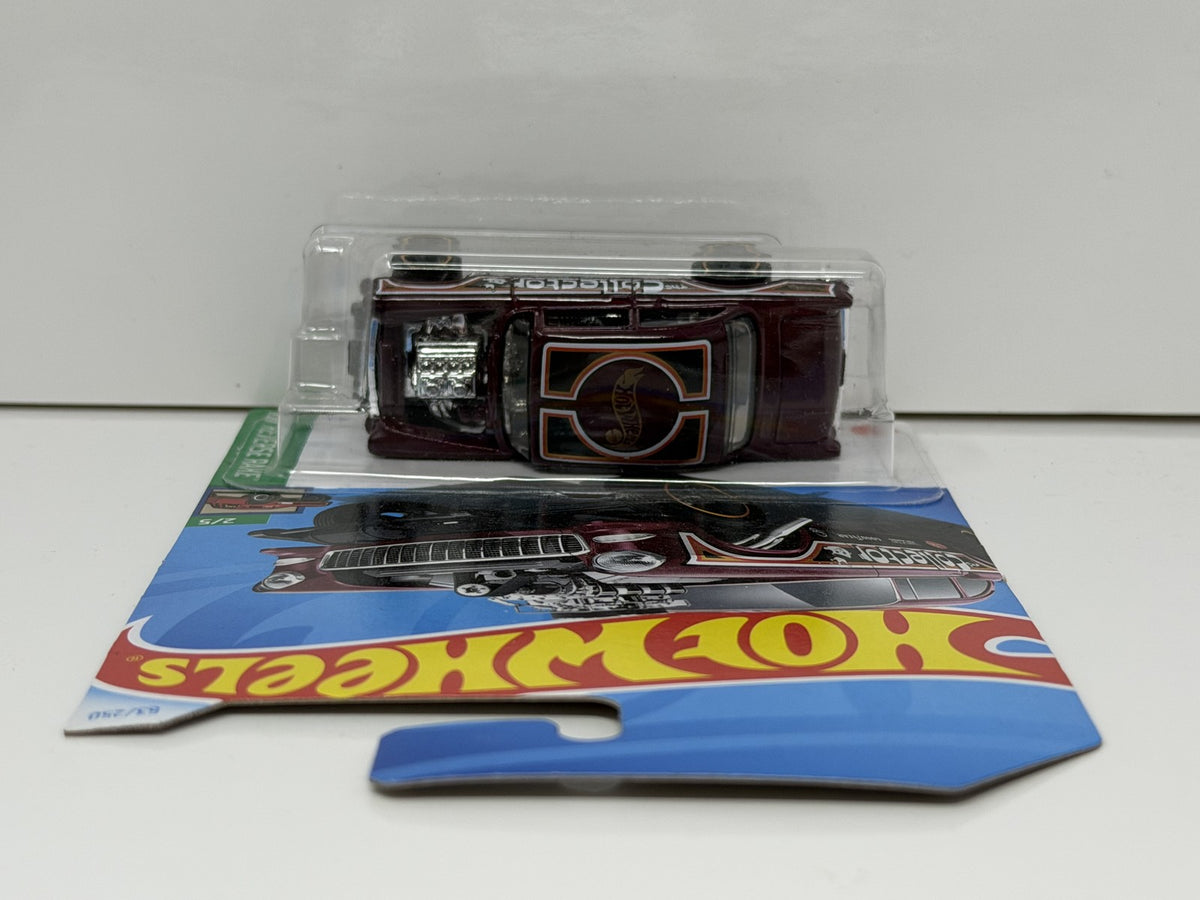 Hot Wheels HW Reverse Rake 1955 Chevy Bel Air Gasser Maroon 1:64 Diecast