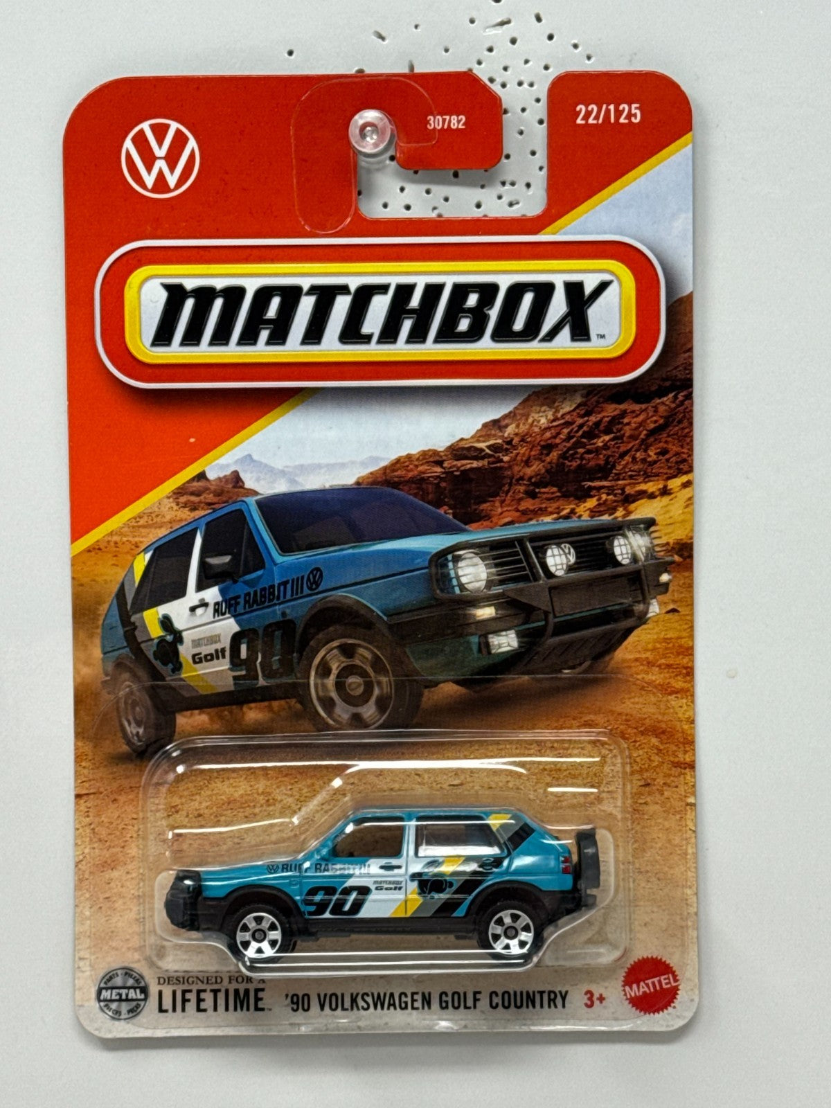 Matchbox Volkswagen 1990 Golf Country Blue Rabbit 1:64 Diecast
