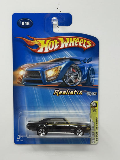 Hot Wheels Realistix 2005 First Editions 1969 Pontiac GTO 1:64 Diecast Black V1
