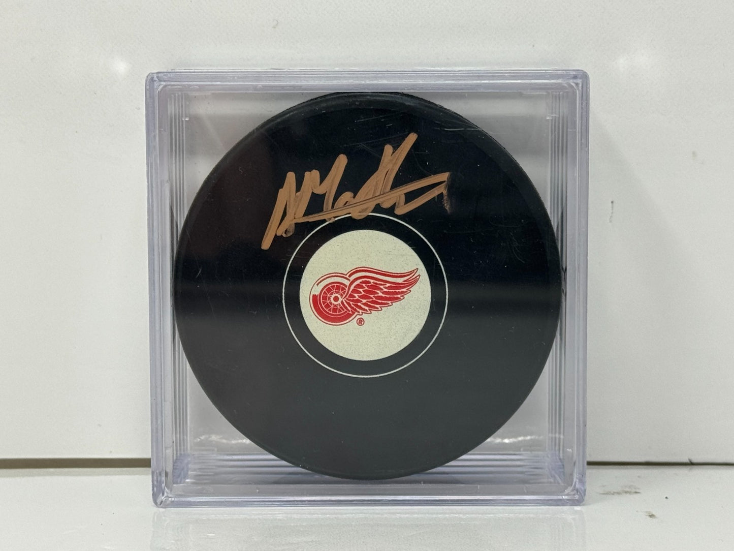 Anthony Mantha Detroit Red Wings Signed NHL Autograph Puck Gold Auto