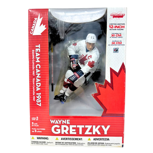 McFarlane NHL Wayne Gretzky Team Canada 1987 12" Inch Hockey Figure White Jersey