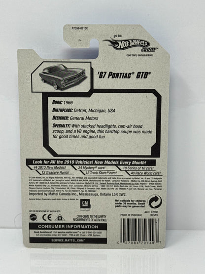 Hot Wheels Faster Than Ever 1967 Pontiac GTO 1:64 Diecast Factory Sealed