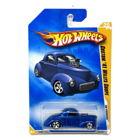 Hot Wheels Premiere Custom 1941 Willys Coupe 1:64 Diecast Blue