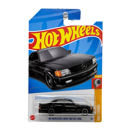 Hot Wheels Turbo 1989 Mercedes-Benz 560 SEC AMG 1:64 Diecast Black
