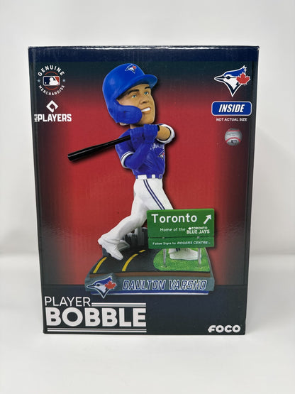 FOCO MLB Toronto Blue Jays Daulton Varsho "Next Stop Toronto" Bobblehead