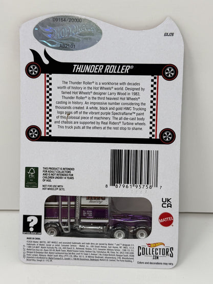 Hot Wheels RLC Red Line Club Thunder Roller 1:64 Diecast Purple 09164/20000