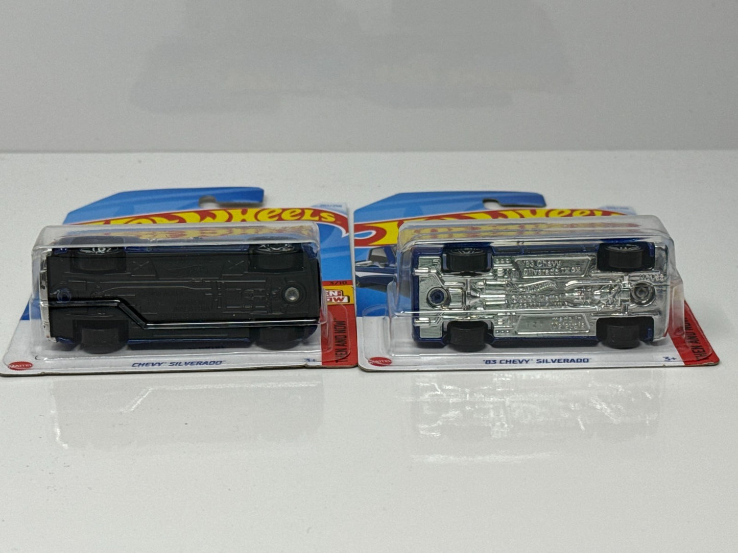 Hot Wheels Then and Now Chevy Silverado 2-Truck Set 1:64 Diecast