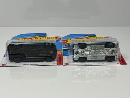 Hot Wheels Then and Now Chevy Silverado 2-Truck Set 1:64 Diecast
