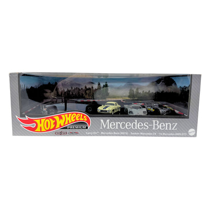 Hot Wheels Premium Mercedes-Benz 4-Pack Collector Diorama Set 1:64 Diecast