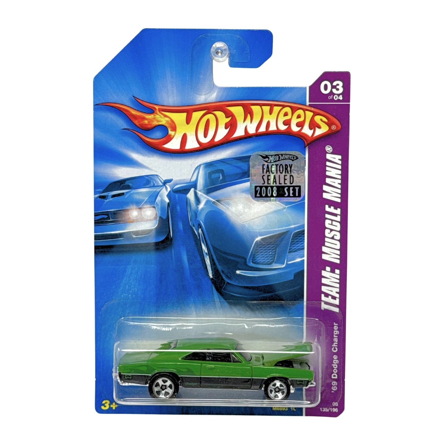Hot Wheels Team Muscle Mania 1969 Dodge Charger 1:64 Diecast Factory Sealed