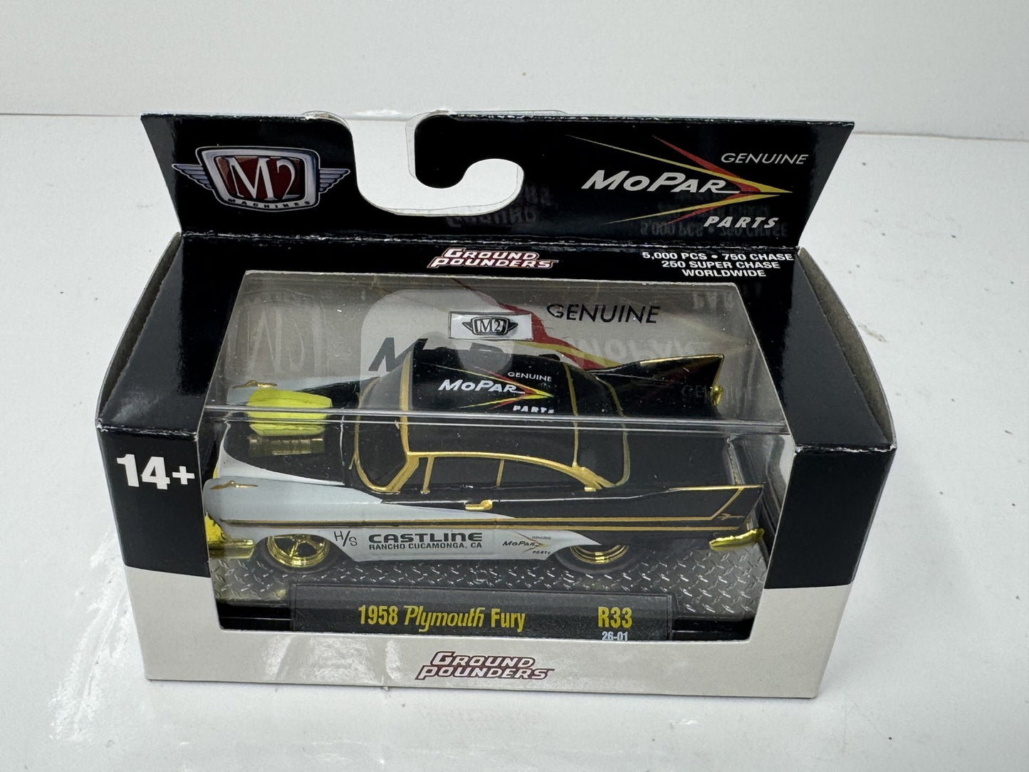 M2 Machines Ground Pounders 1958 Plymouth Fury CHASE 1:64 Diecast