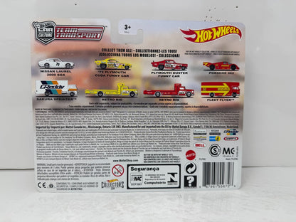 Hot Wheels Premium Team Transport #6 Porsche 962 & Fleet Flyer 1:64 Diecast