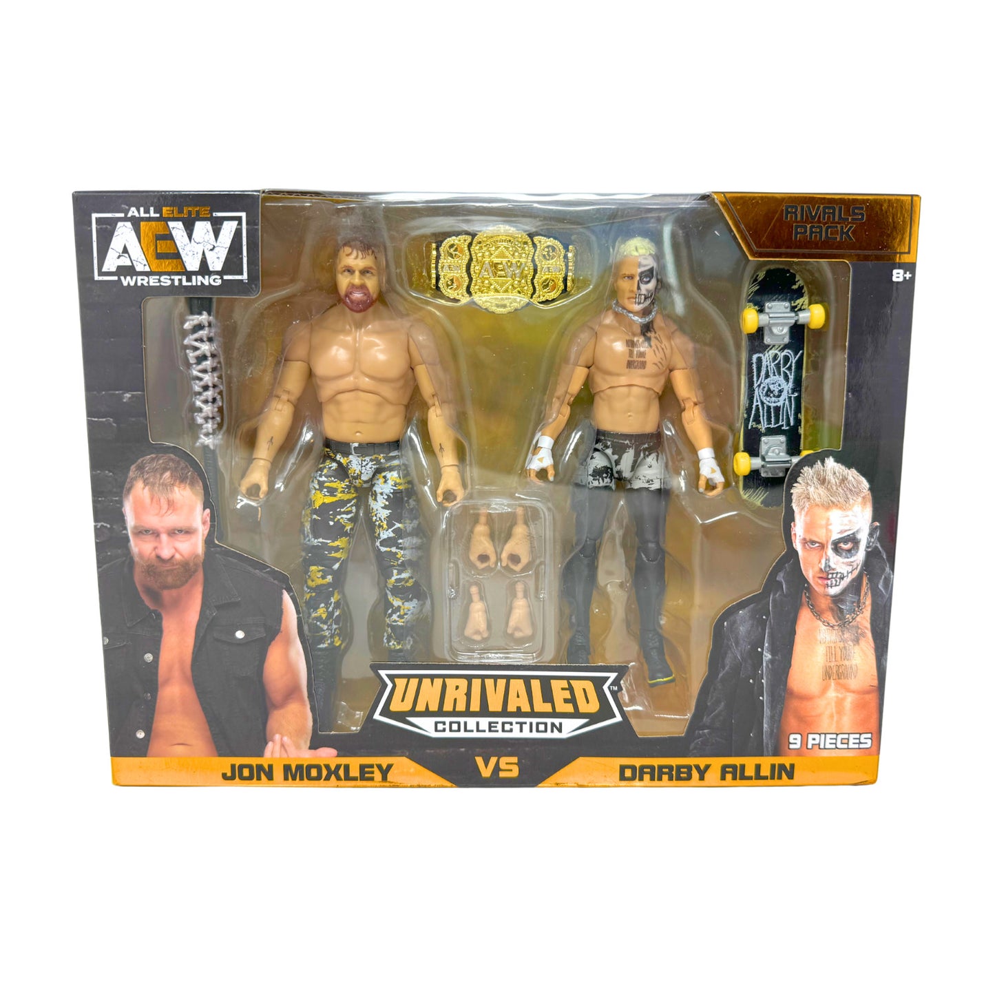 Jazwares AEW Unrivaled Rivals Pack Jon Moxley vs Darby Allin Action Figures