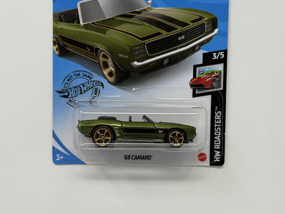 Hot Wheels HW Roadsters 1969 Chevrolet Camaro 1:64 Diecast Green