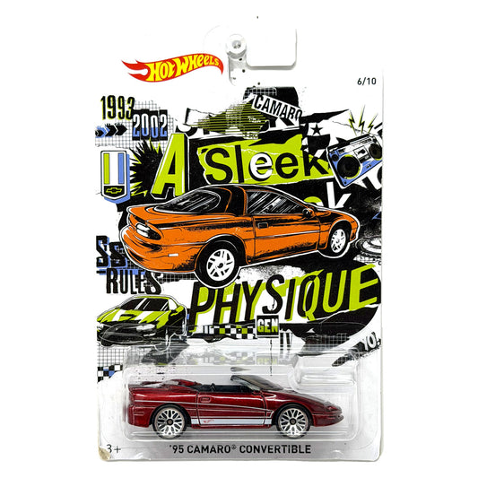 Hot Wheels A Sleek Physique 1995 Chevrolet Camaro Convertible 1:64 Diecast Red