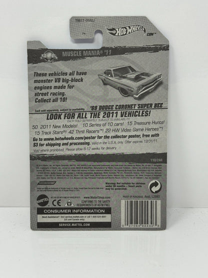 Hot Wheels Muscle Mania 1969 Dodge Coronet Super Bee 1:64 Diecast Factory Sealed
