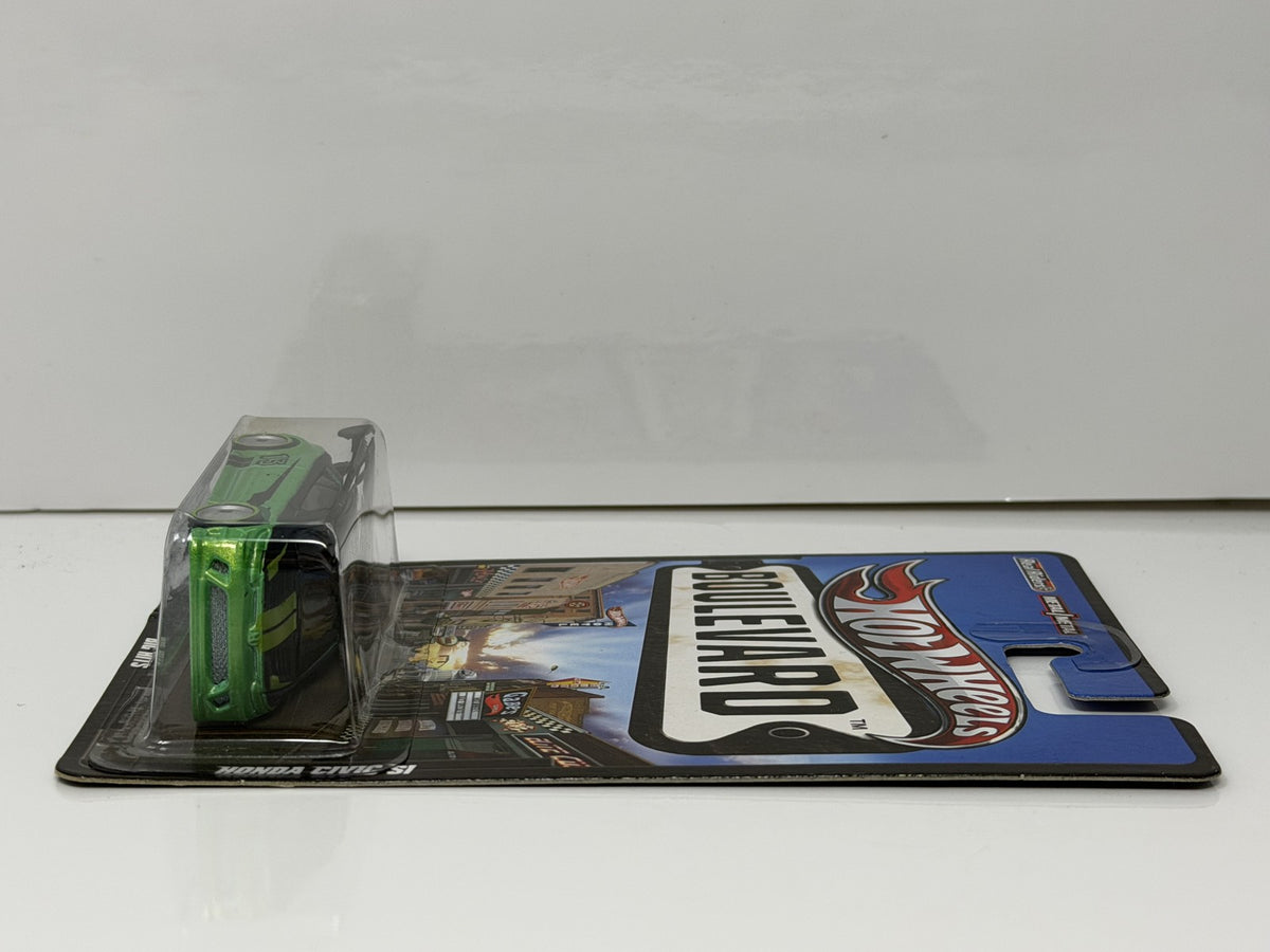 Hot Wheels Boulevard Honda Civic Si 1:64 Diecast Real Riders Green
