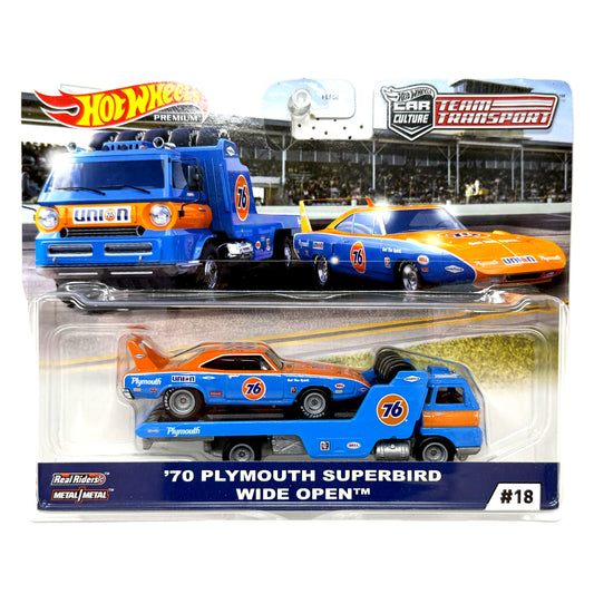 Hot Wheels Premium Team Transport #18 1970 Plymouth Superbird 1:64 Diecast