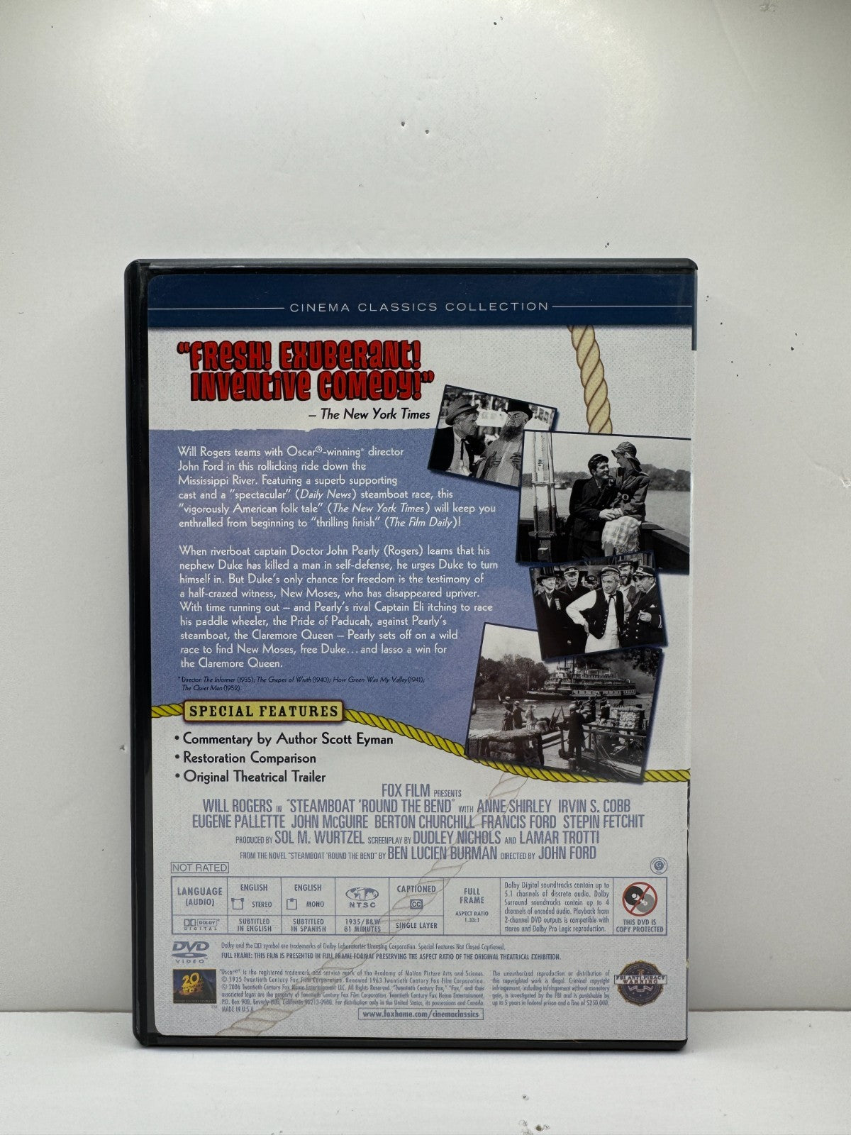 Steamboat Round the Bend (DVD) Will Rogers Classic Comedy
