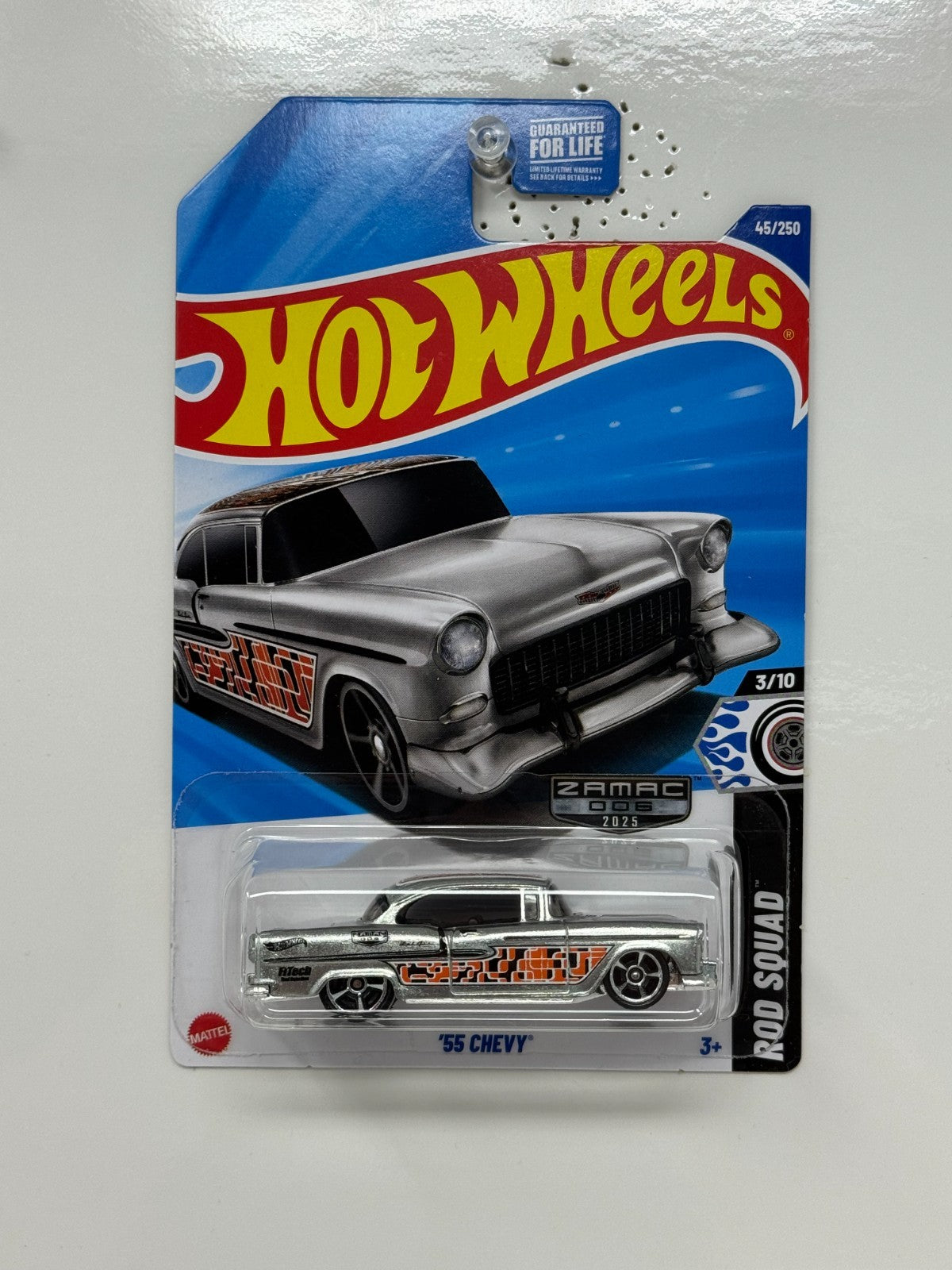 Hot Wheels Rod Squad 1955 Chevy ZAMAC 1:64 Diecast