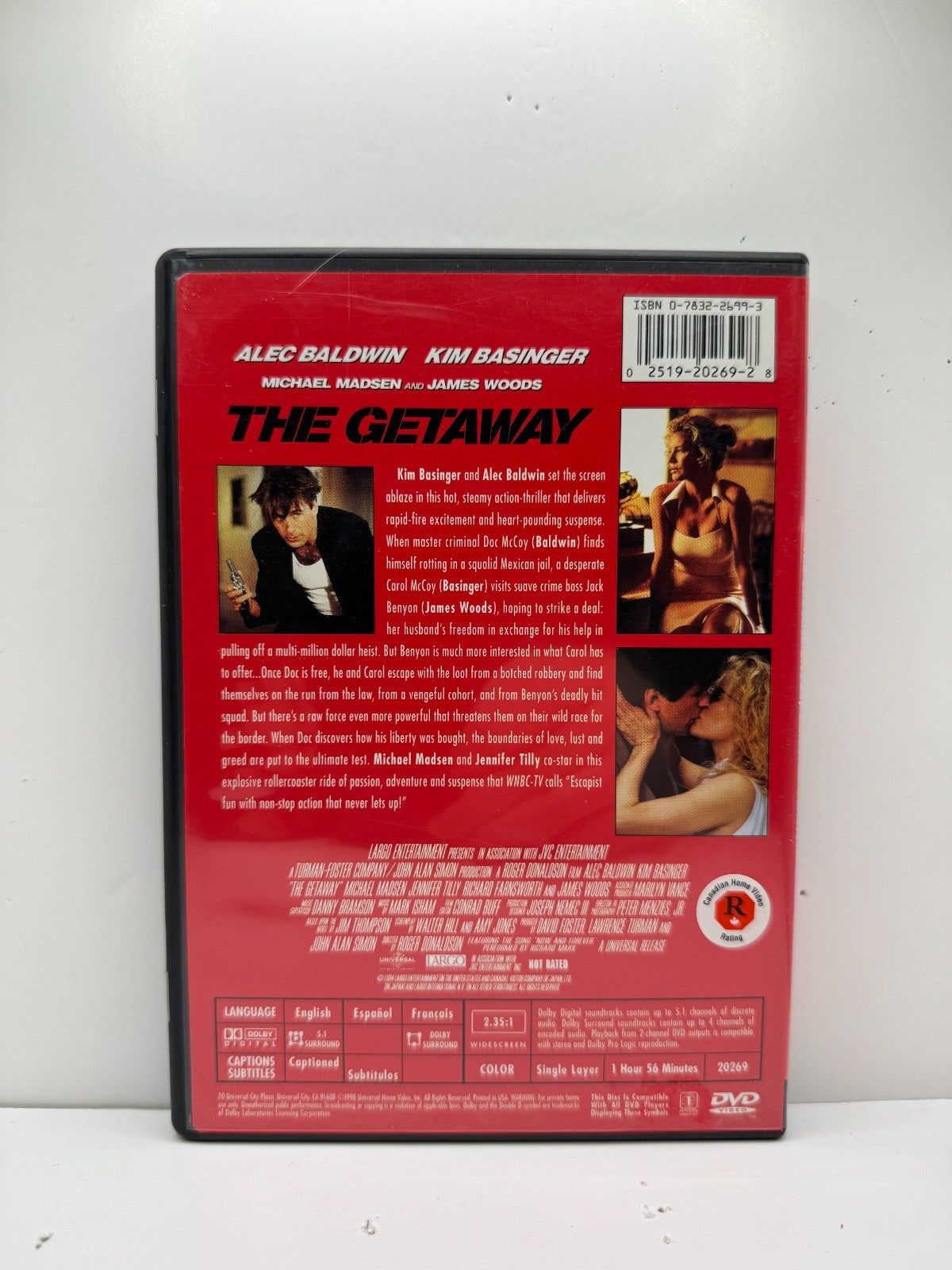 The Getaway (DVD) Alec Baldwin Kim Basinger Action
