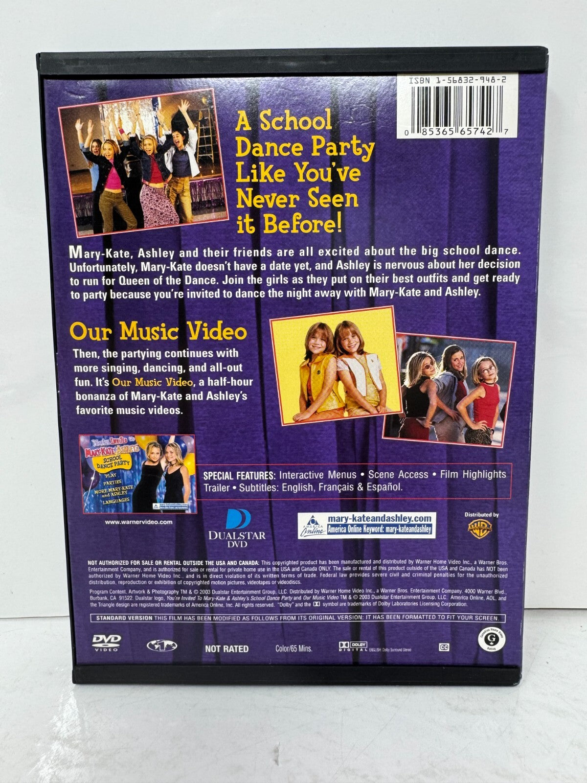 You're Invited To Mary-Kate & Ashley's School Dance (DVD) Family Good Condition!