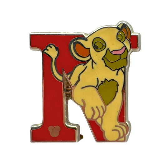 DLR Disney "N" for Nala Alphabet Hidden Mickey Trading Pin DC1S16