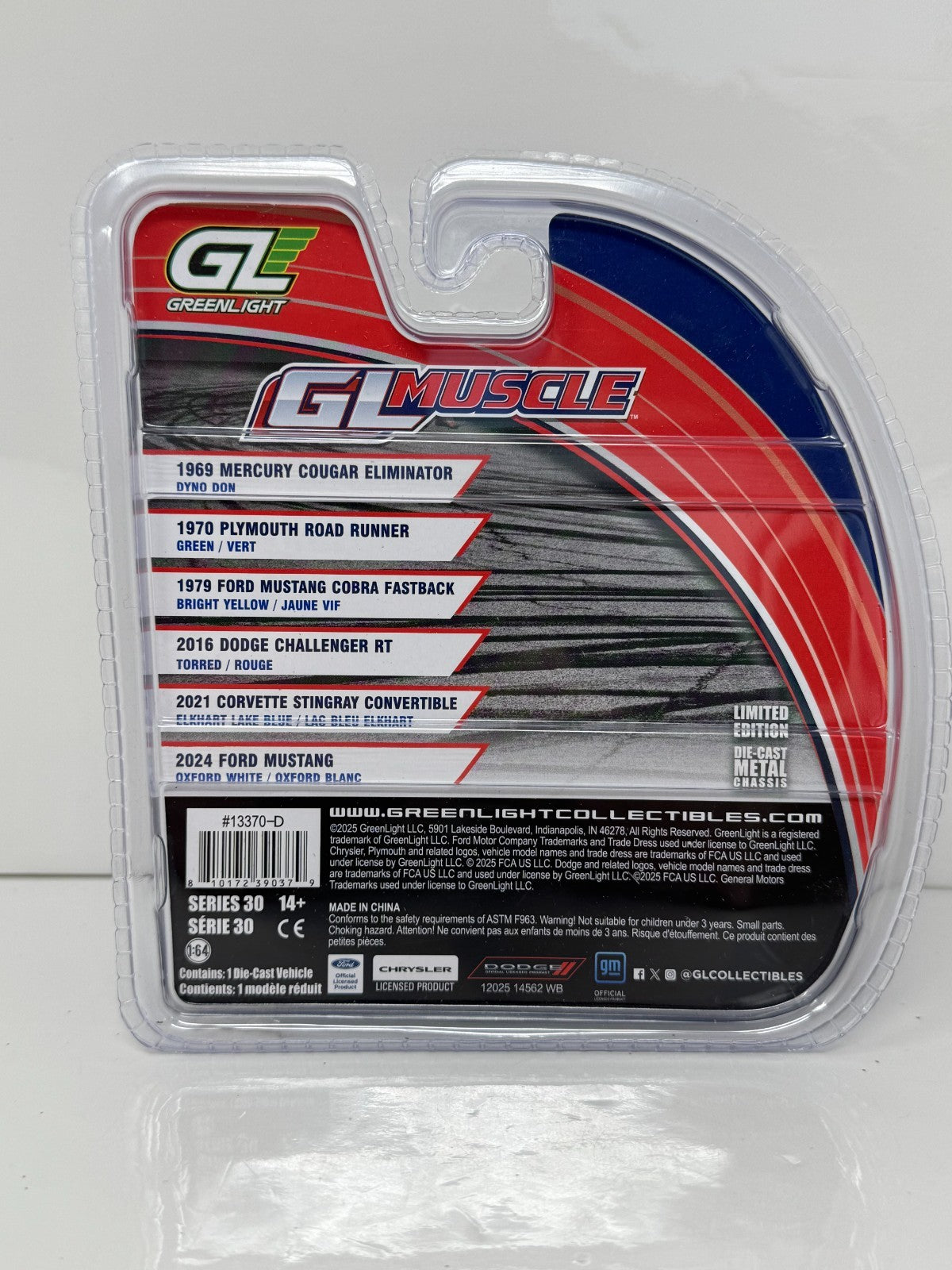 Greenlight GL Muscle 2016 Dodge Challenger RT CHASE 1:64 Diecast