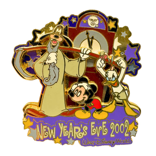 WDW Disney Goofy, Mickey & Donald New Years Eve 2002 Trading Pin DC1S5 LE 7500