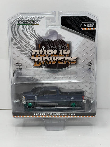 Greenlight Dually Drivers 2019 Ford F-350 Lariat Blue Jeans CHASE 1:64 Diecast