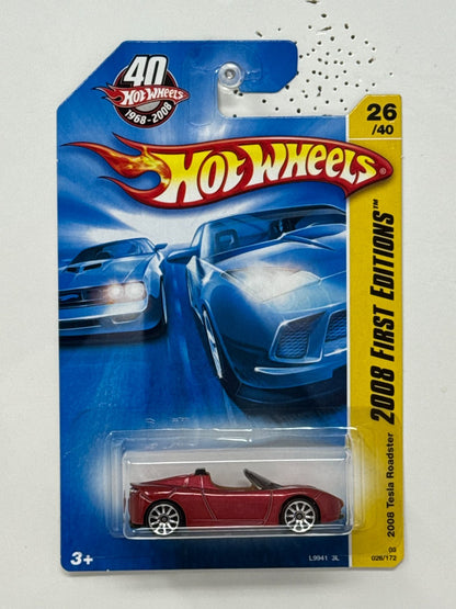 Hot Wheels First Editions 2008 Tesla Roadster 1:64 Diecast Red