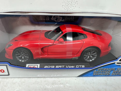 Maisto Special Edition 2013 Dodge SRT Viper GTS 1:18 Diecast Model Red