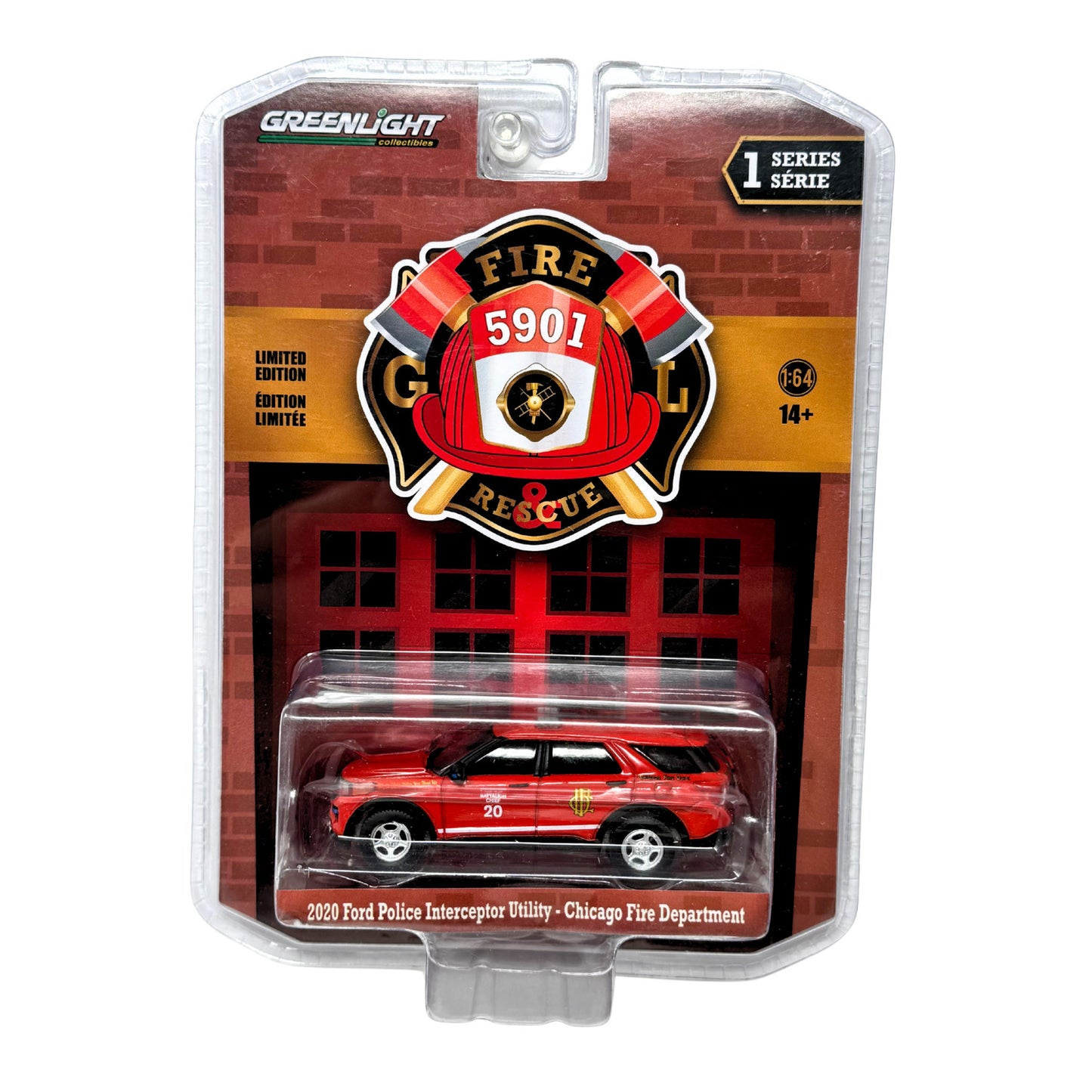 Greenlight Fire & Rescue 2020 Ford Police Interceptor Chicago FD 1:64 Diecast