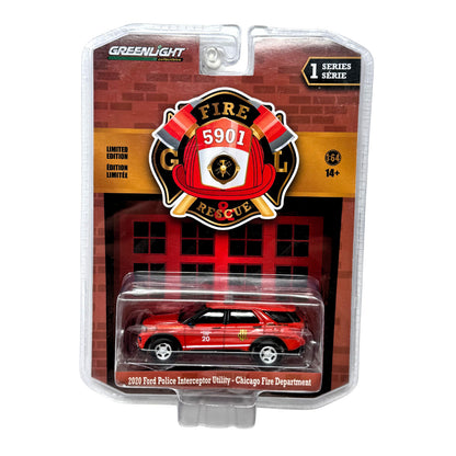 Greenlight Fire & Rescue 2020 Ford Police Interceptor Chicago FD 1:64 Diecast