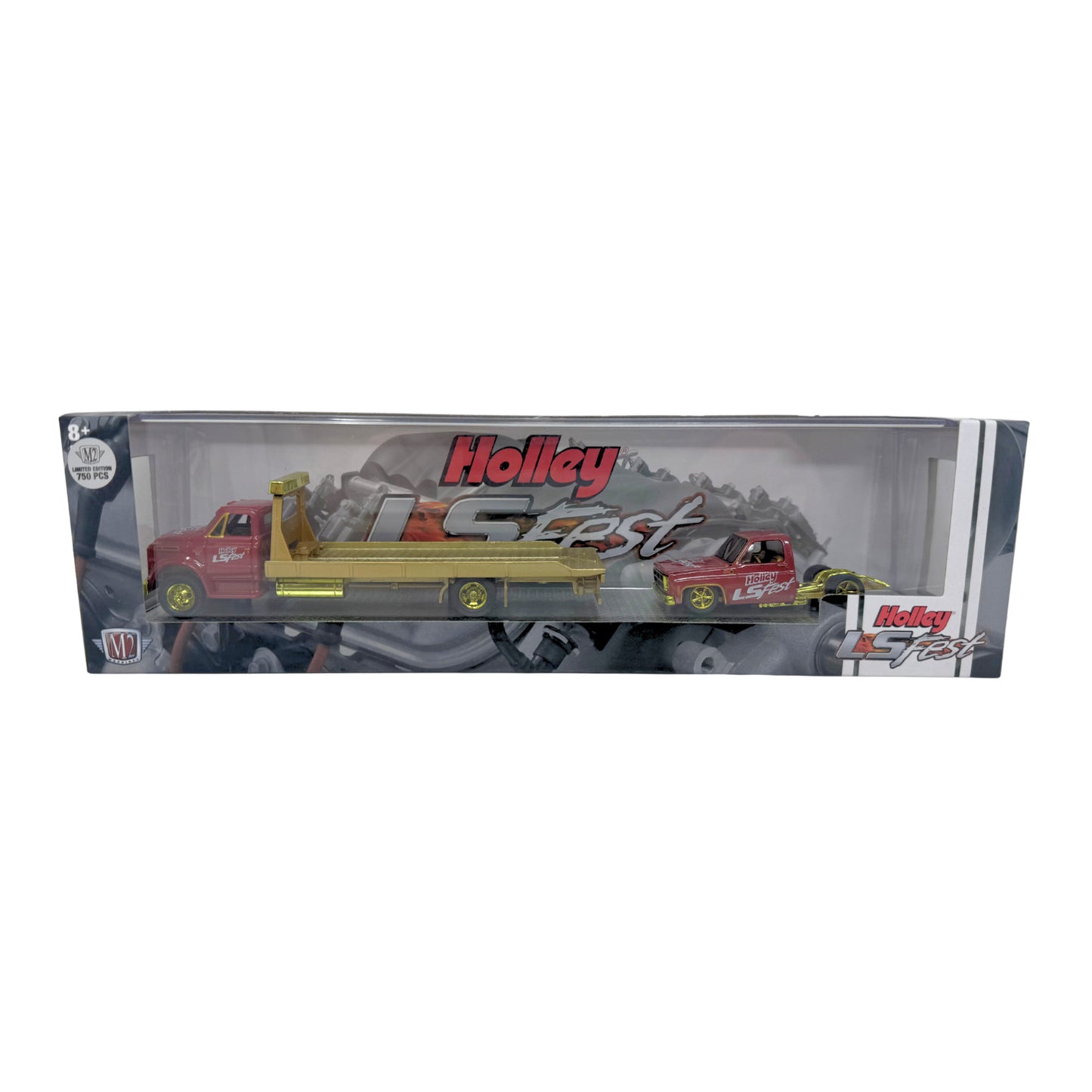 M2 Machines Holley LS Fest 1976 GMC Sierra Grande 15 & Hauler CHASE 1:64 Diecast