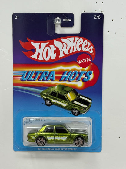 Hot Wheels Ultra Hots 1971 Datsun 510 1:64 Diecast Green