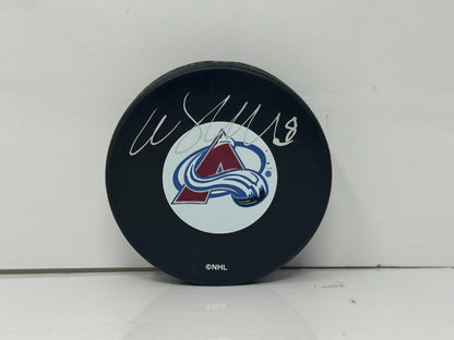 Wojtek Wolski Colorado Avalanche Signed NHL Autograph Puck Silver Auto