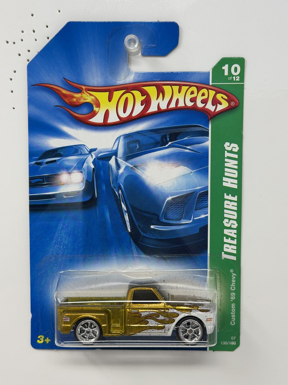 Hot Wheels Super Treasure Hunt Custom 1969 Chevy 1:64 Diecast Gold STH