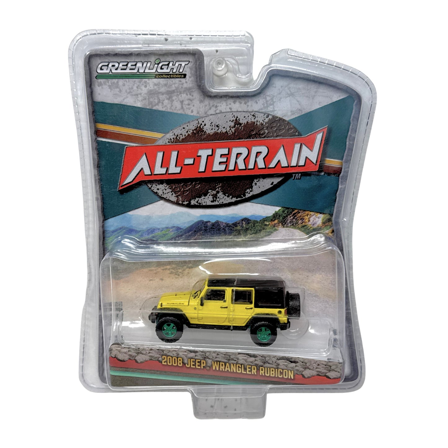 Greenlight All-Terrain 2008 Jeep Wrangler Rubicon GREEN MACHINE 1:64 Diecast