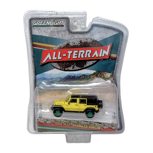 Greenlight All-Terrain 2008 Jeep Wrangler Rubicon GREEN MACHINE 1:64 Diecast