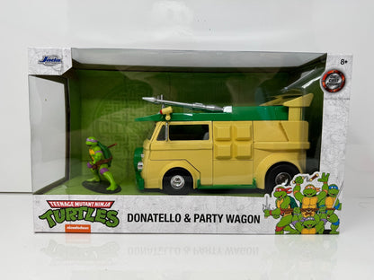 Jada Teenage Mutant Ninja Turtles Donatello & Party Wagon w/ Figure 1:24 Diecast