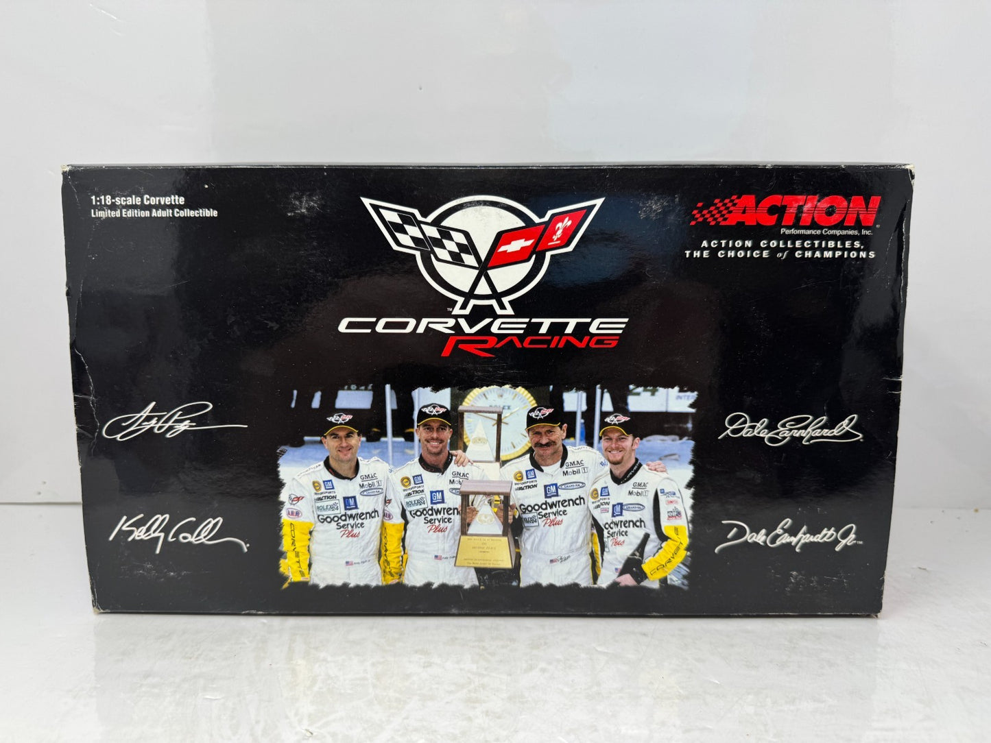 Action Racing #3 Dale Earnhardt GM 2001 Corvette C5R RACED VERSION 1:18 Diecast