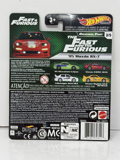 Hot Wheels Premium Fast & Furious Original Fast 1995 Mazda RX-7 1:64 Diecast