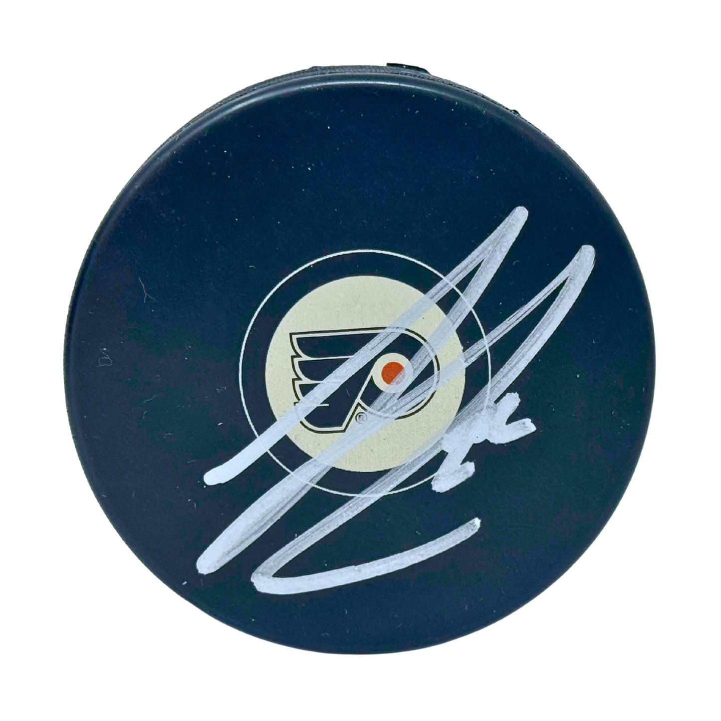 Luke Schenn Philadelphia Flyers Signed NHL Autograph Puck Silver Auto