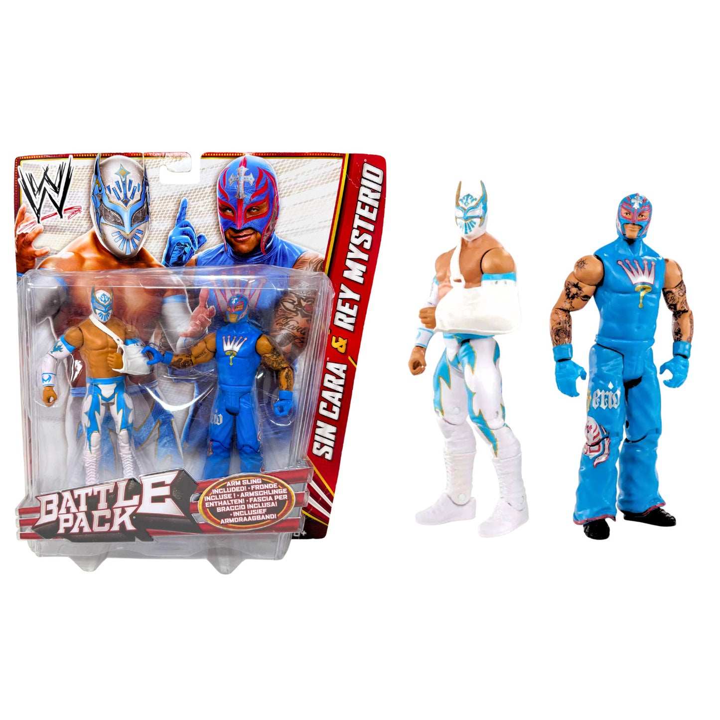 WWE Battle Pack Sin Cara vs Rey Mysterio Wrestling Figures Mattel