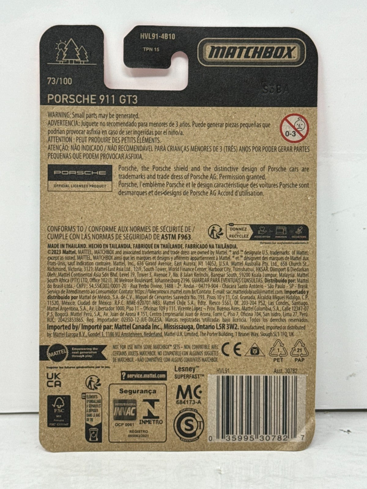 Matchbox Porsche 911 GT3 1:64 Diecast