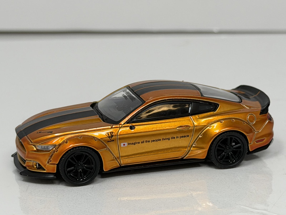 Mini GT LB-Works Ford Mustang LB Gold LHD 1:64 Diecast