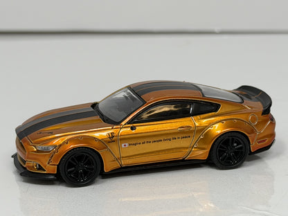 Mini GT LB-Works Ford Mustang LB Gold LHD 1:64 Diecast