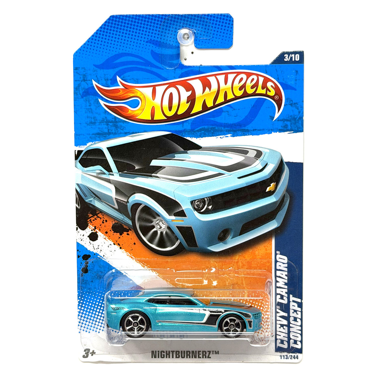 Hot Wheels Nightburnerz Chevrolet Camaro Concept 1:64 Diecast Blue