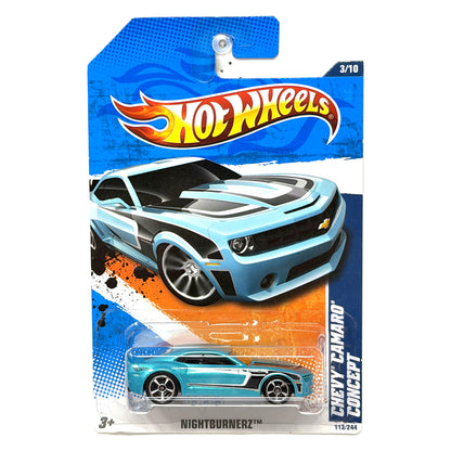 Hot Wheels Nightburnerz Chevrolet Camaro Concept 1:64 Diecast Blue